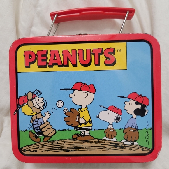Bags Vintage Mini Lunchbox Charlie Brown Peanuts Baseball Comic Strip